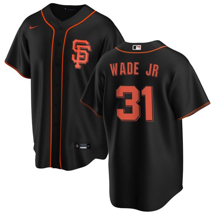 San Francisco Giants #31 LaMonte Wade Jr. Black Cool Base Stitched